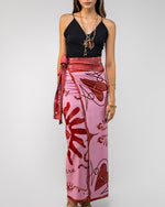 Ojos Sol Falda Wrap Rosa
