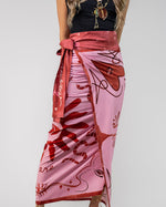 Ojos Sol Falda Wrap Rosa