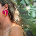 Aretes Anturios Rosa