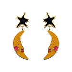 Aretes Velvet yellow moon