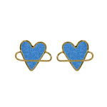 Aretes Orbit Heart Light Blue