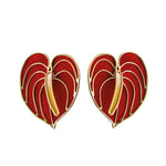 Aretes Anturios Rojo