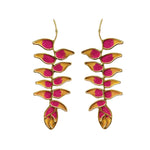 Aretes Heliconias Fucsia