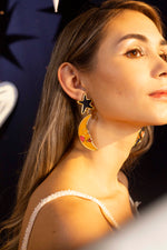 Aretes Velvet yellow moon