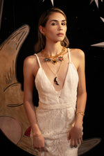 Chain link mini Velvet blue moon