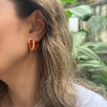 Mini studs Anturios Rojo