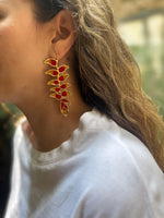 Aretes Heliconias Rojo