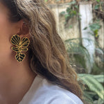 Aretes Monstera Oliva