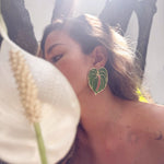 Aretes Anturios verde