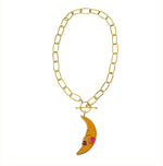 Chain XL velvet yellow moon