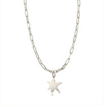Chain link mini funky star silver