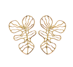 Aretes Monstera Dorado