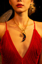 Chain link thin Velvet blue moon