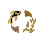 Aretes Koi fish black and white