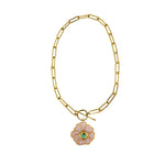 Chain link thin rosa ojo