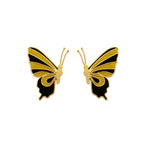 Aretes Morpho media Amarilla