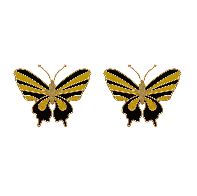 Aretes Morpho amarilla
