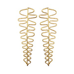 Aretes fishbone dorados de Amulettos