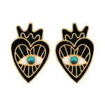 Aretes Milagros del Corazón black