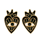 Aretes Milagros del Corazón black