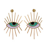 Aretes Ojos Pestañas Largas de Amulettos