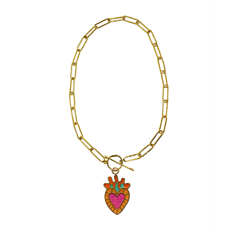 Chain link thin Milagritos amarillos de Amulettos
