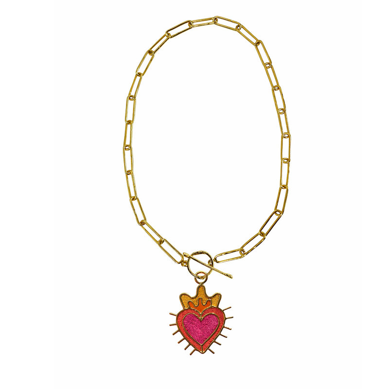 Chain link thin sagrado corazón de Amulettos