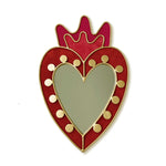 Espejo Corazón y punto de Amulettos