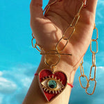 Chain link XL Ojo corazón
