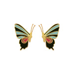 Aretes Morpho media azul