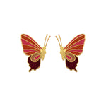 Aretes Morpho media rosa