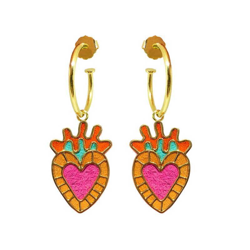 Mini Hoops milagritos amarillos de Amulettos