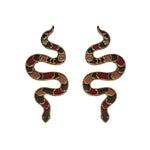 Aretes serpientes vino