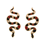 Aretes serpientes coral