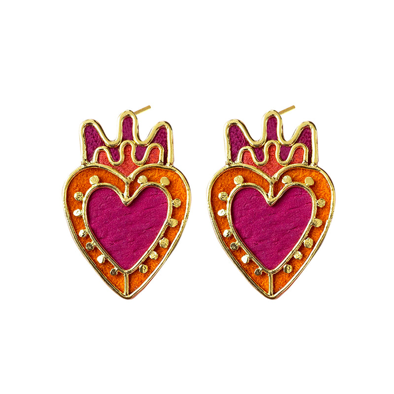 Studs mini Corazón y punto de Amulettos