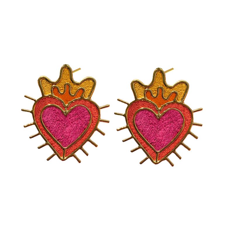 Studs mini Sagrado Corazón de Amulettos