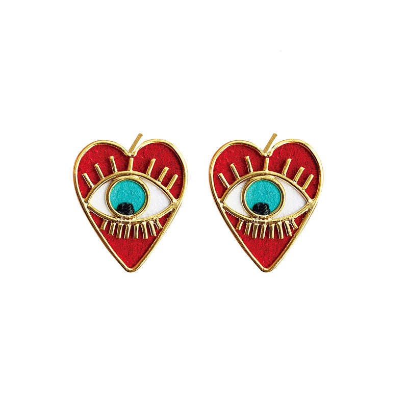 Studs Ojo Corazón mini de Amulettos