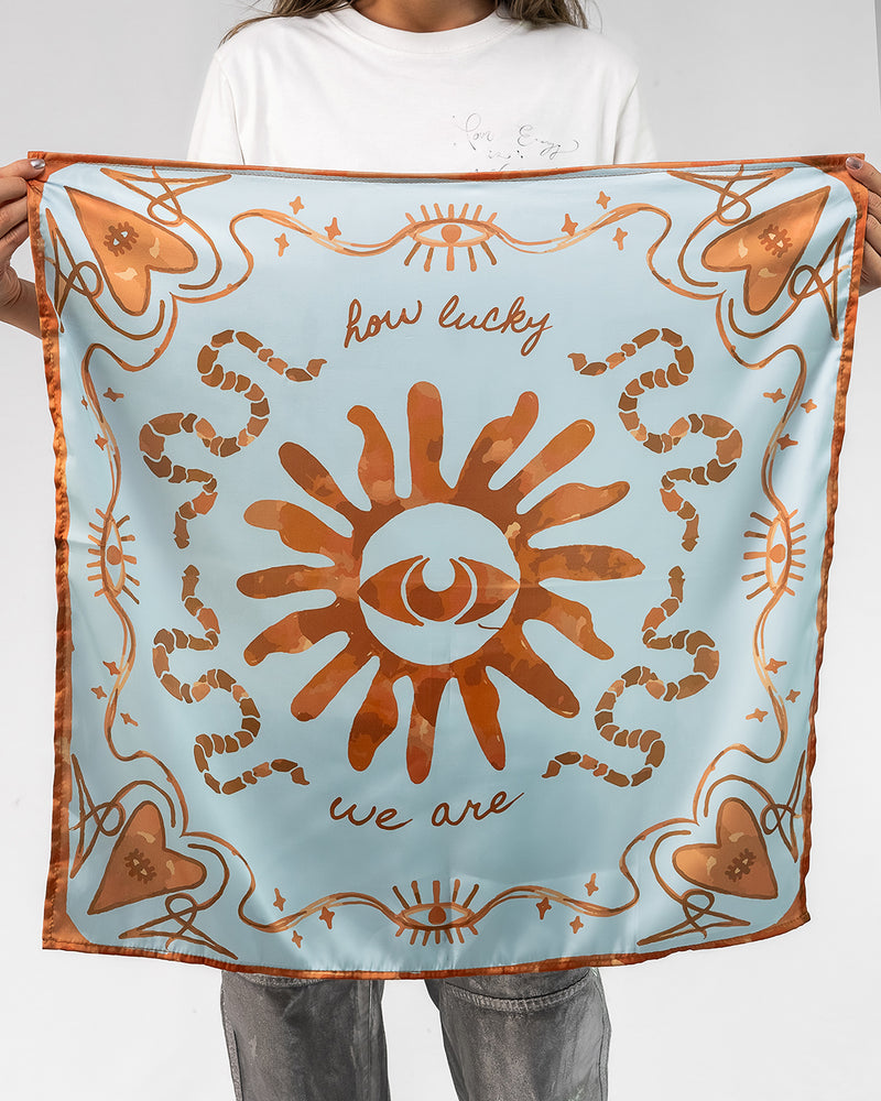 Pañoleta Ojos Sol Azul