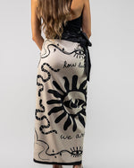 Ojos Sol Falda Wrap Negra