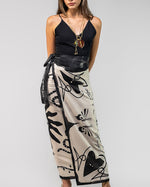 Ojos Sol Falda Wrap Negra