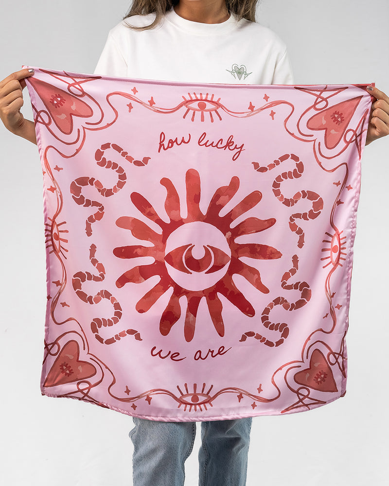 Pañoleta Ojos Sol Rosa