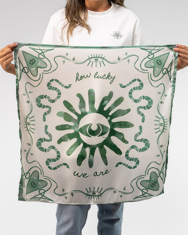 Pañoleta Ojos Sol verde