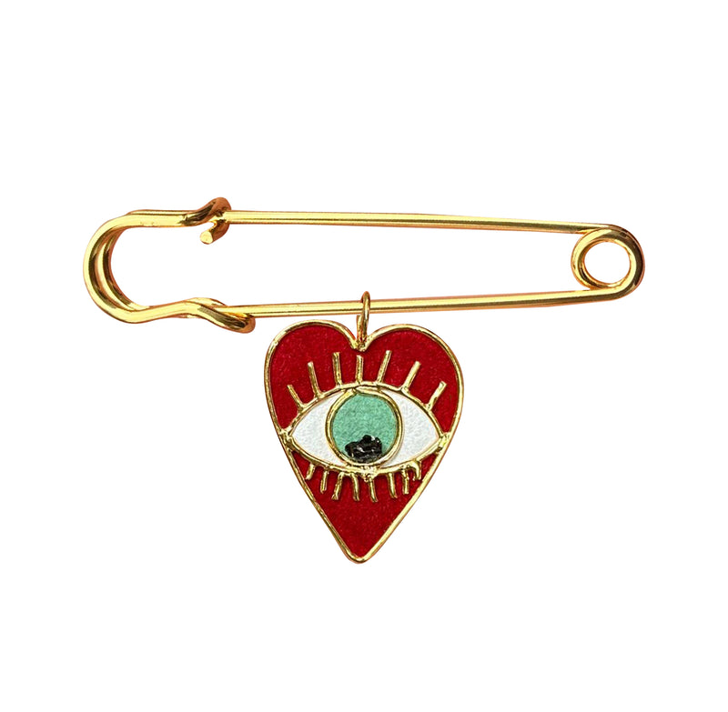 Pin Clip Ojo Corazón