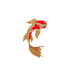 Pin Koi Blanco y Rojo