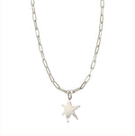 Chain link mini funky star silver