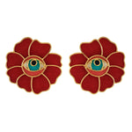 Aretes Flores Ojos color de Amulettos