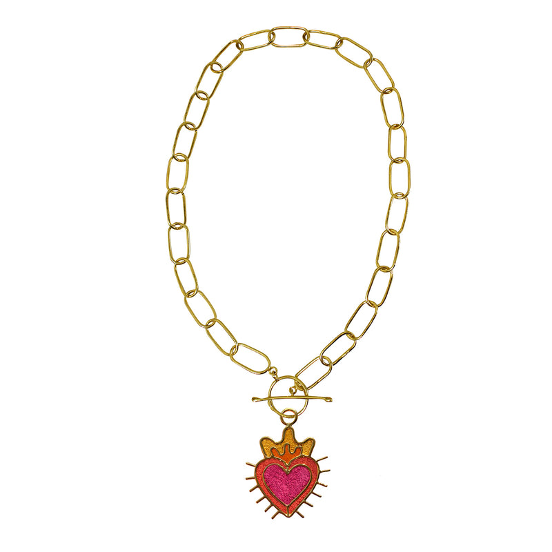 Chain link XL sagrado corazón de Amulettos