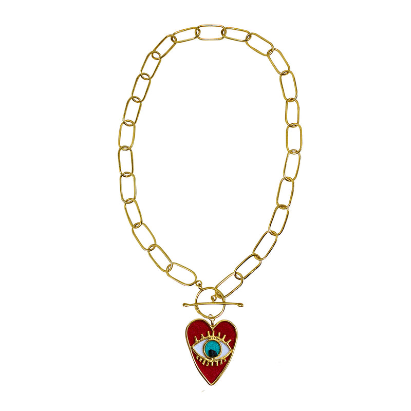 Link Chain XL Heart Eye de Amulettos